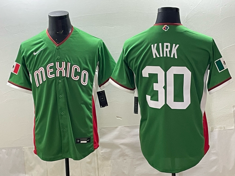Men 2026 World Cub USA #30 Kirk green Nike MLB Jersey 007->more jerseys->MLB Jersey